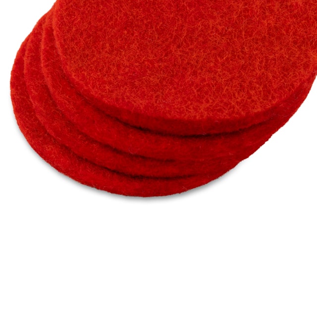 Felt Coaster 4 Pack - Red